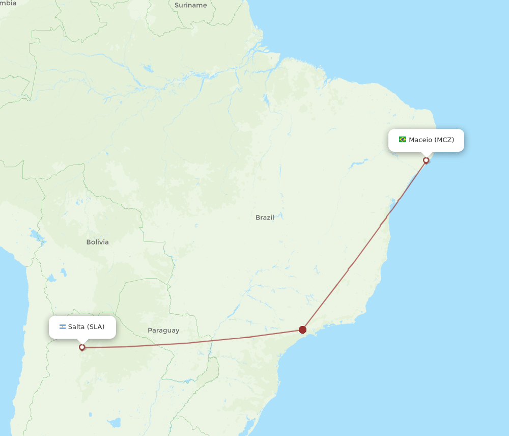 SLA-MCZ flight routes