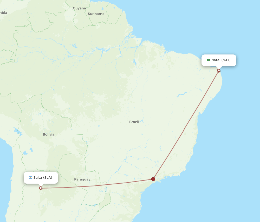 SLA-NAT flight routes