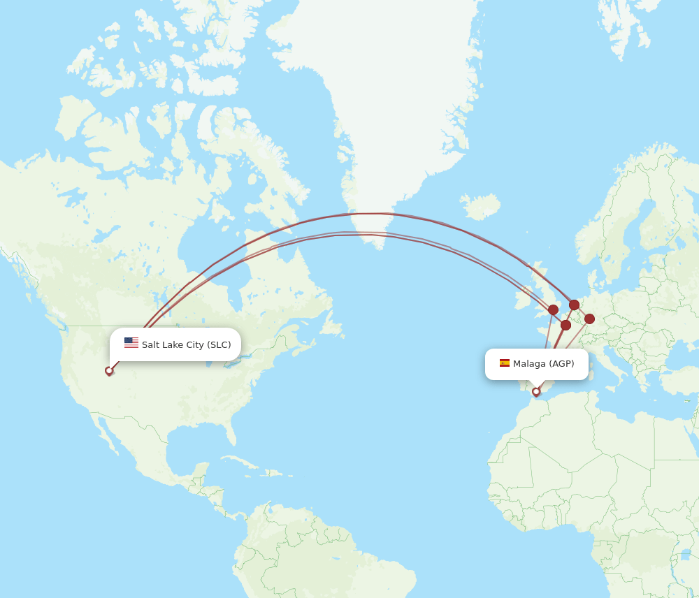 SLC-AGP flight routes