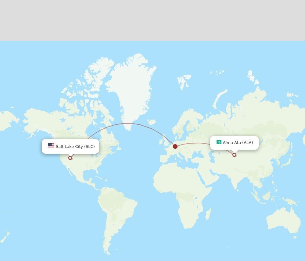 SLC-ALA flight routes