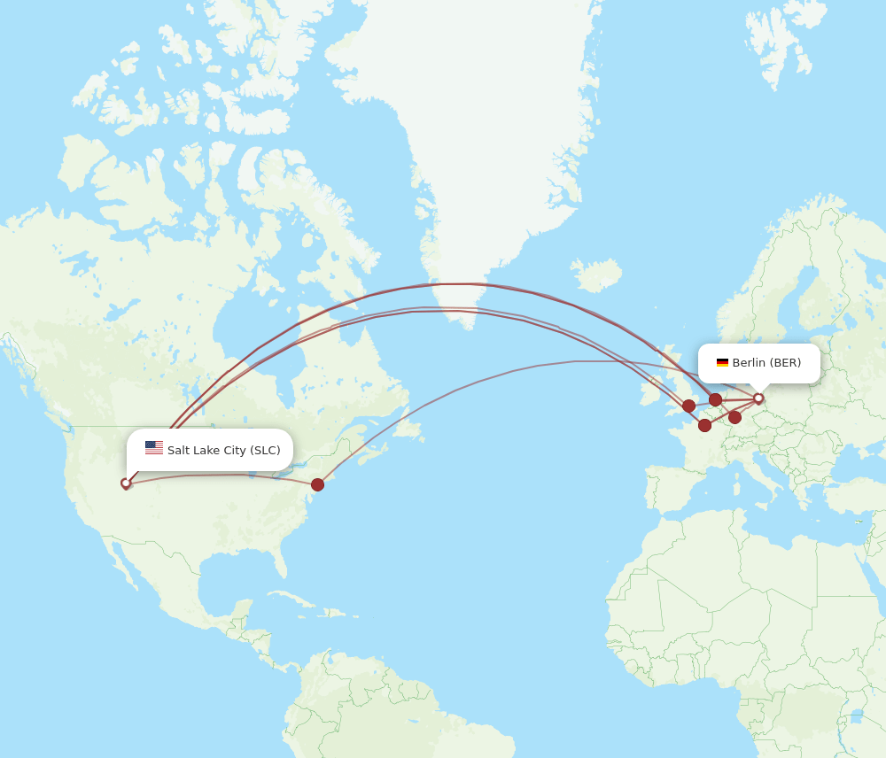 SLC-BER flight routes