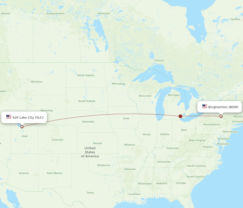 SLC-BGM flight routes