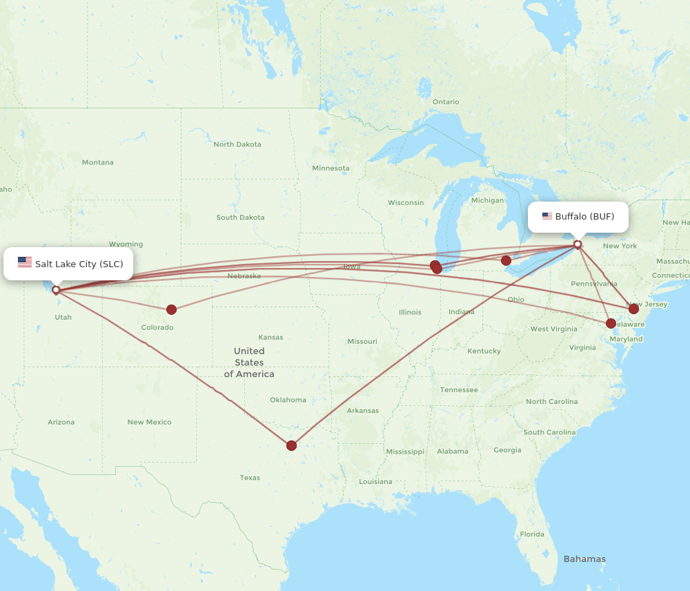 SLC-BUF flight routes