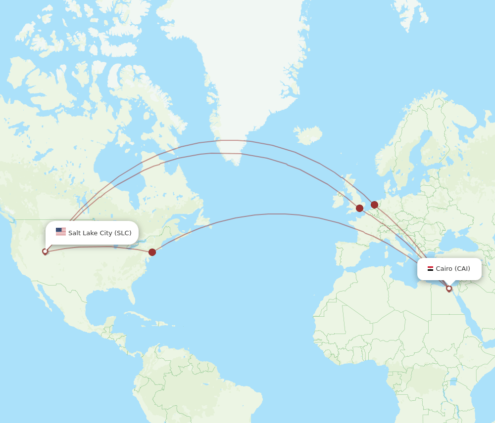 SLC-CAI flight routes