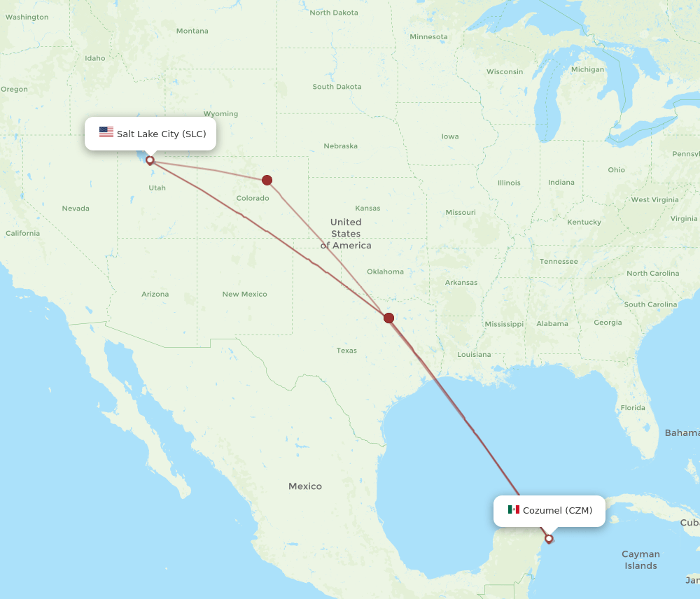 SLC-CZM flight routes