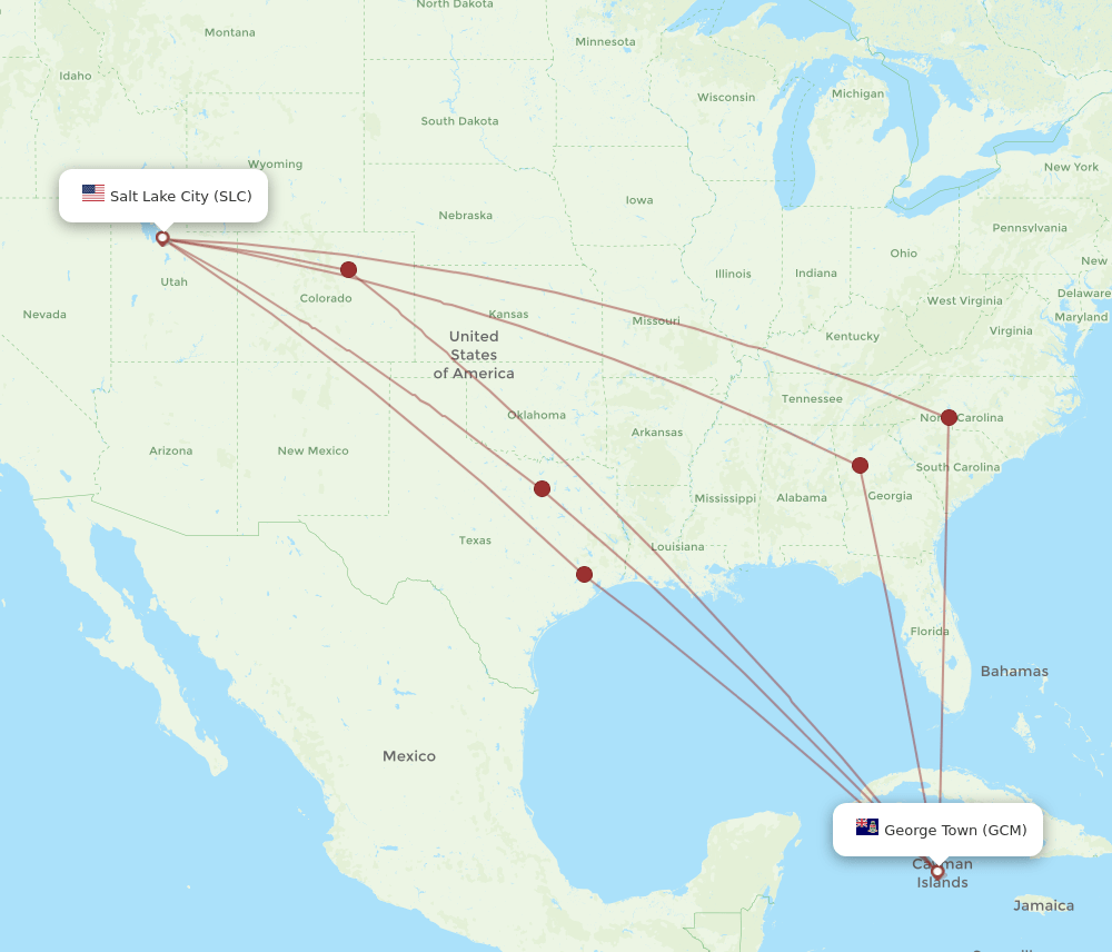 SLC-GCM flight routes
