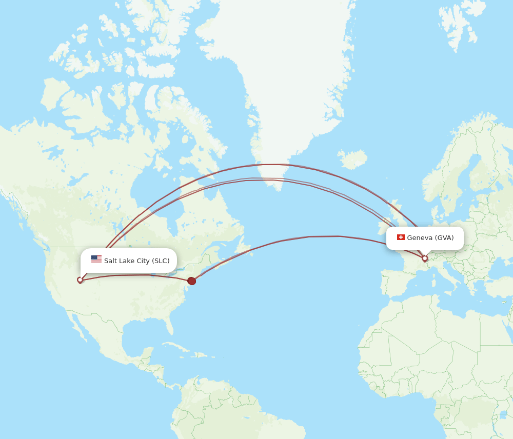 SLC-GVA flight routes