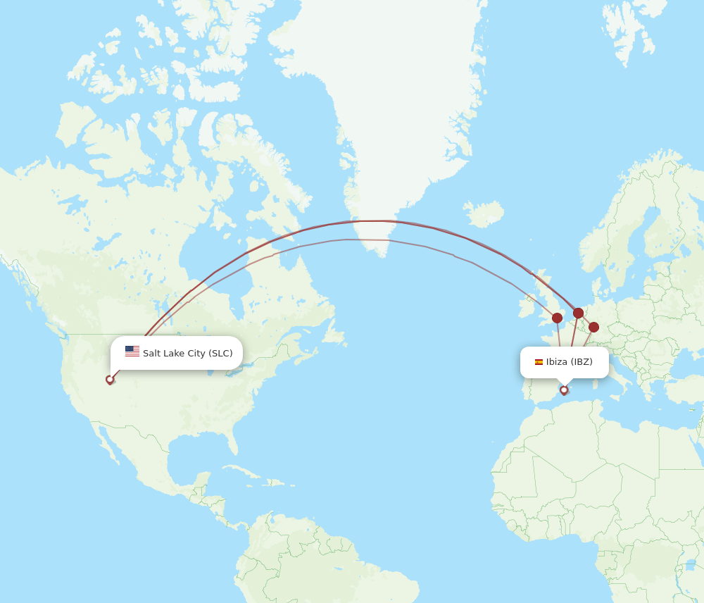 SLC-IBZ flight routes