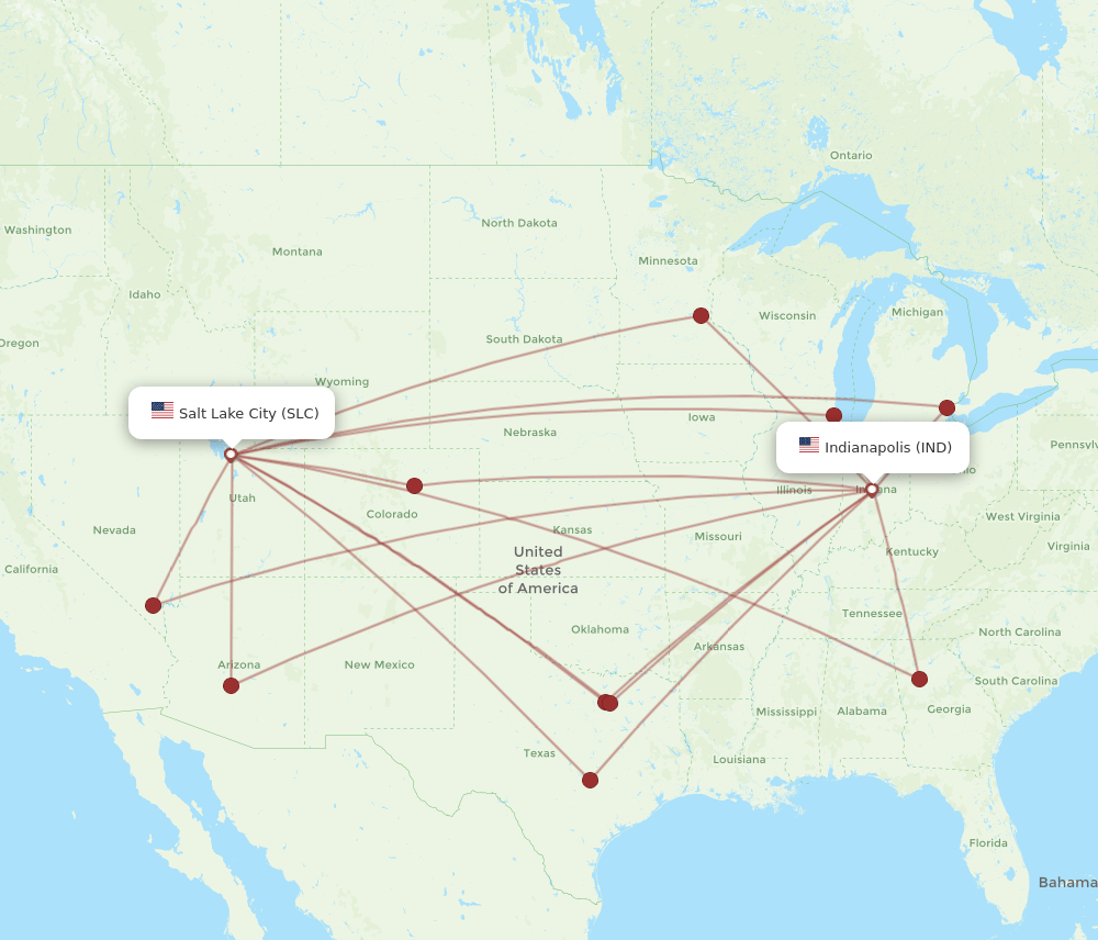 SLC-IND flight routes