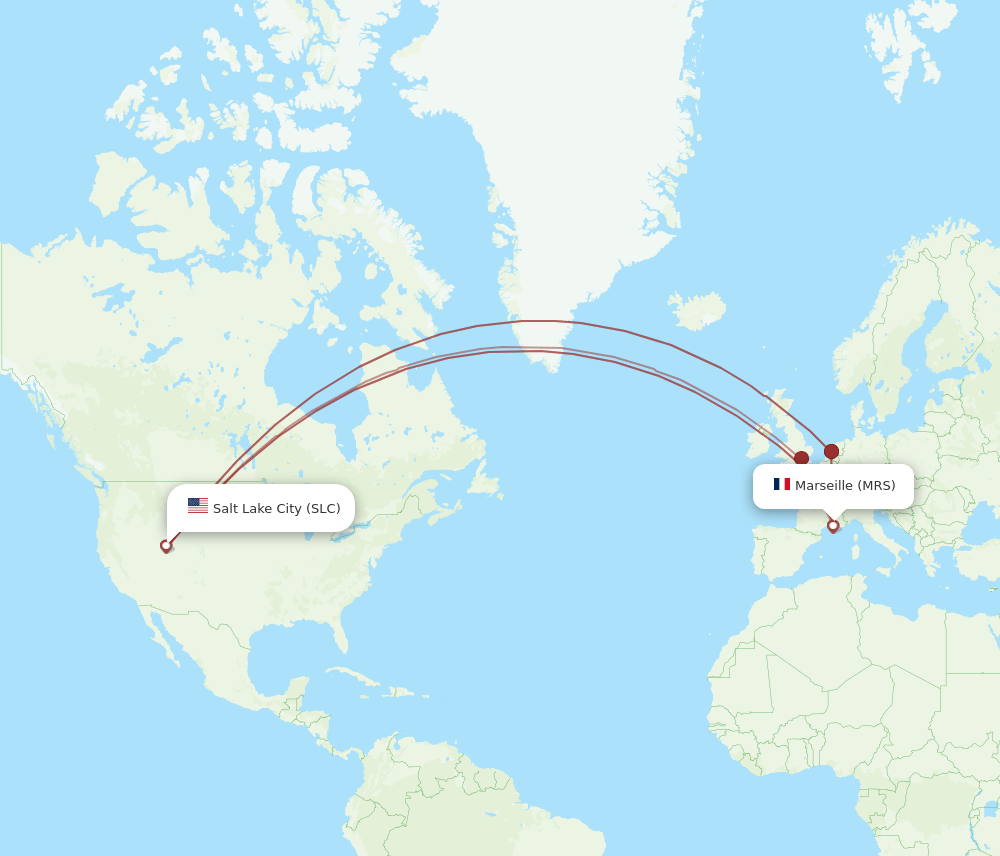 SLC-MRS flight routes