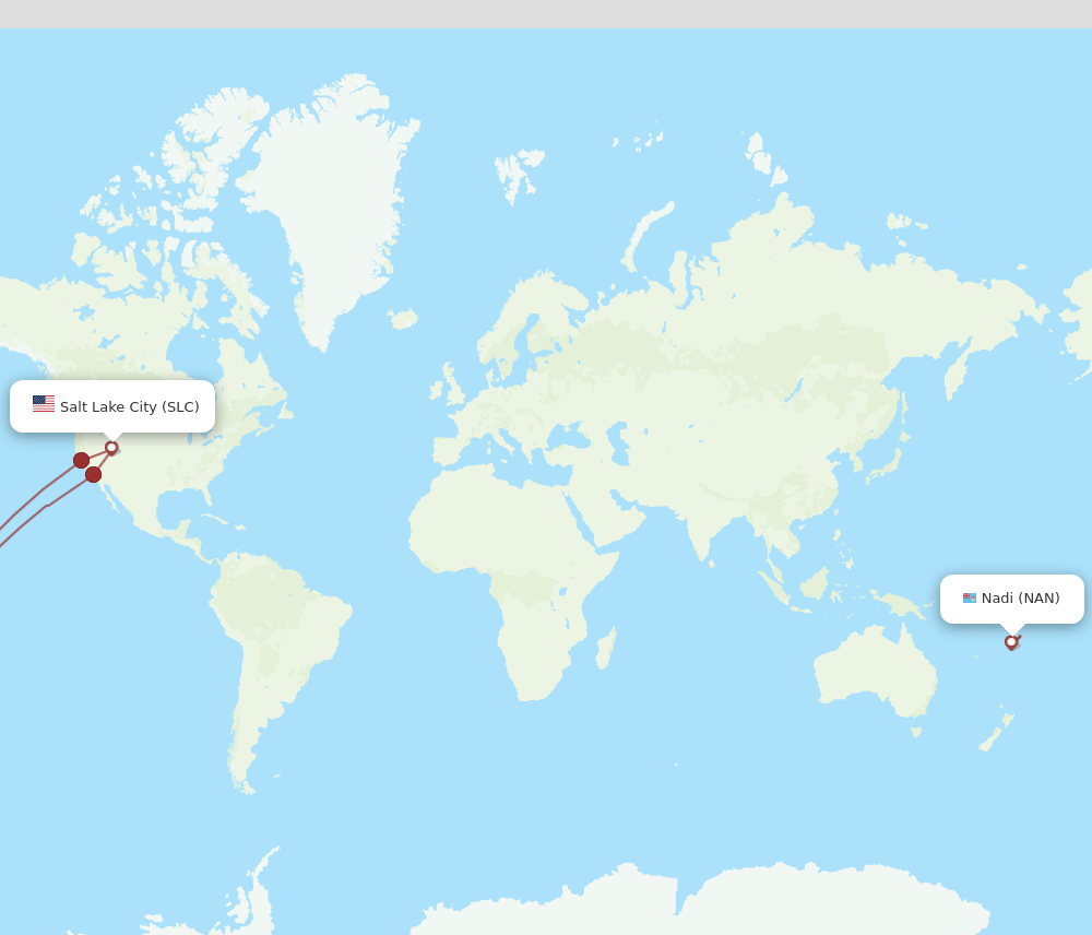 SLC-NAN flight routes