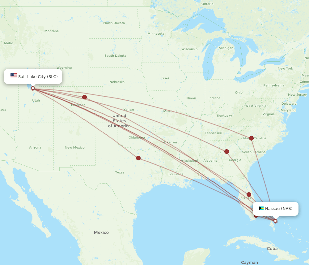 SLC-NAS flight routes