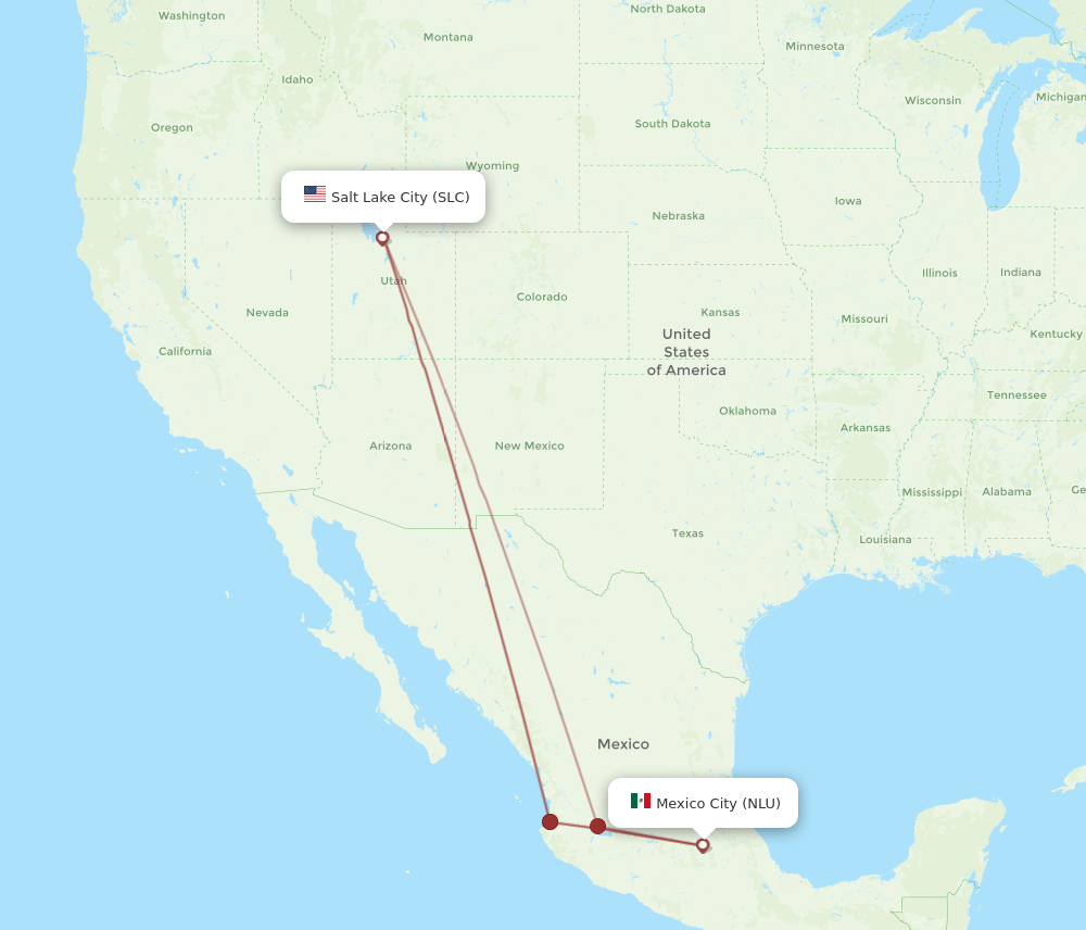 SLC-NLU flight routes