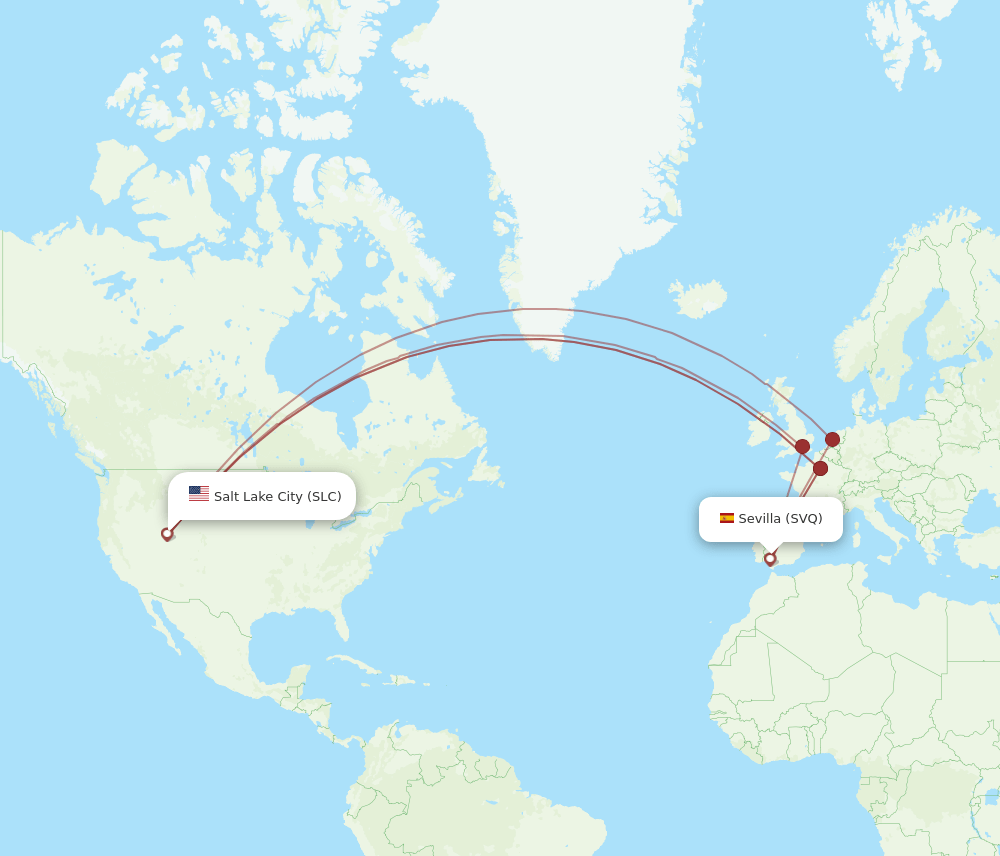 SLC-SVQ flight routes