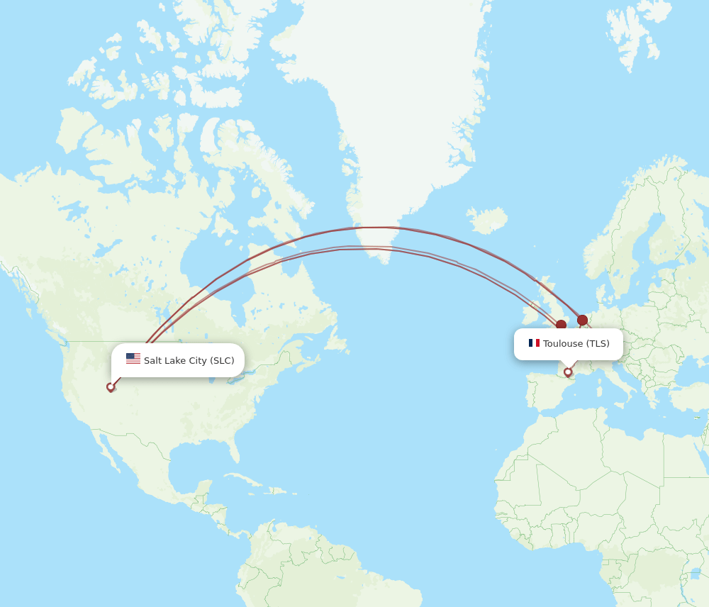 SLC-TLS flight routes