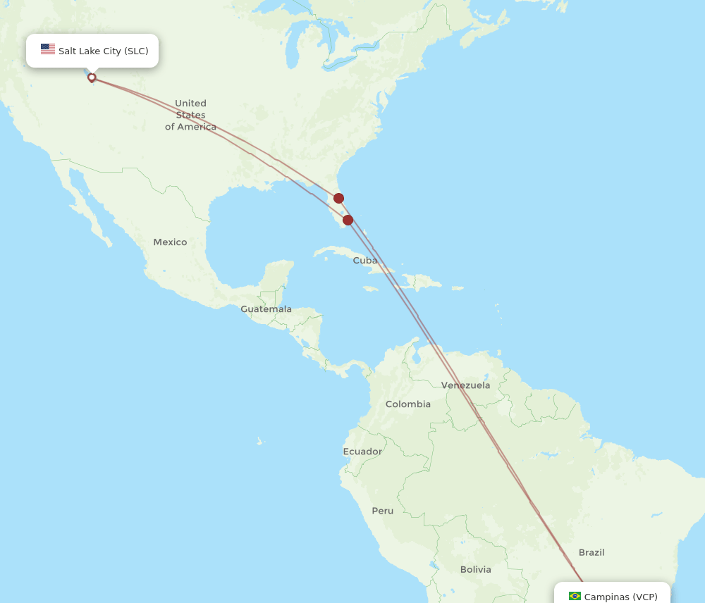 SLC-VCP flight routes