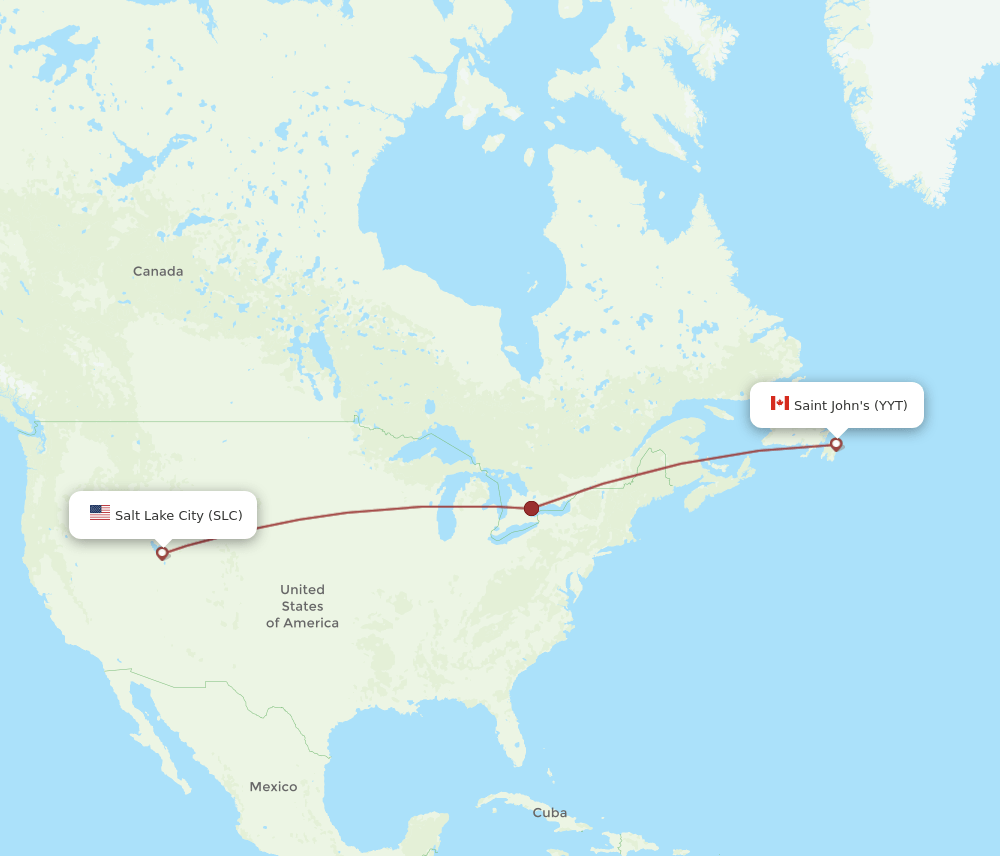 SLC-YYT flight routes