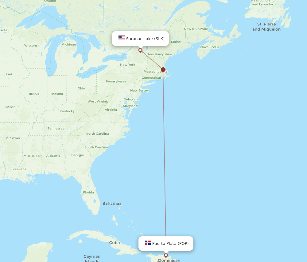 SLK-POP flight routes
