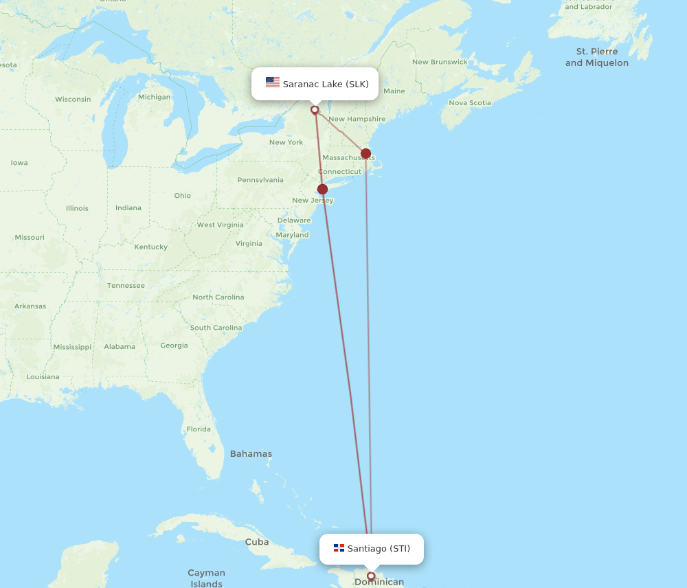 SLK-STI flight routes
