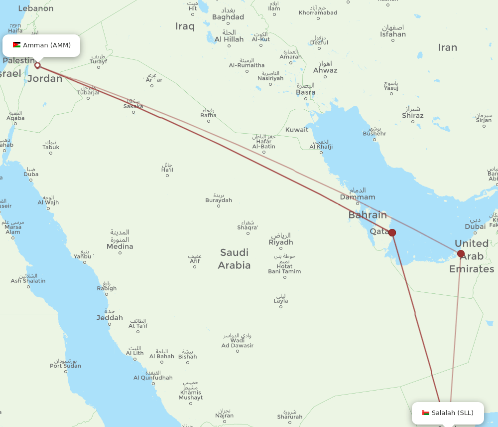 SLL-AMM flight routes
