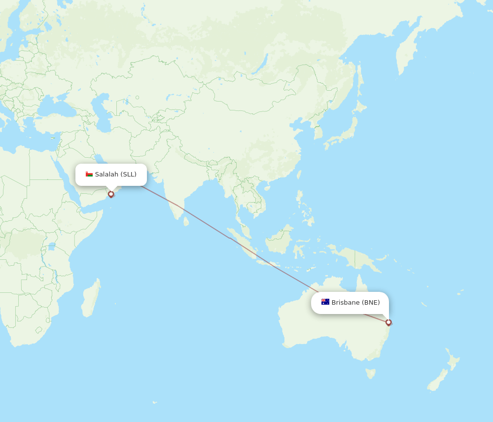 SLL-BNE flight routes
