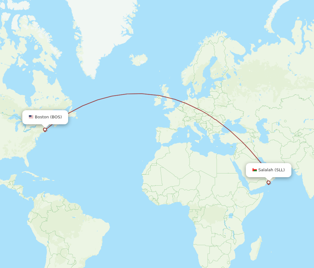 SLL-BOS flight routes