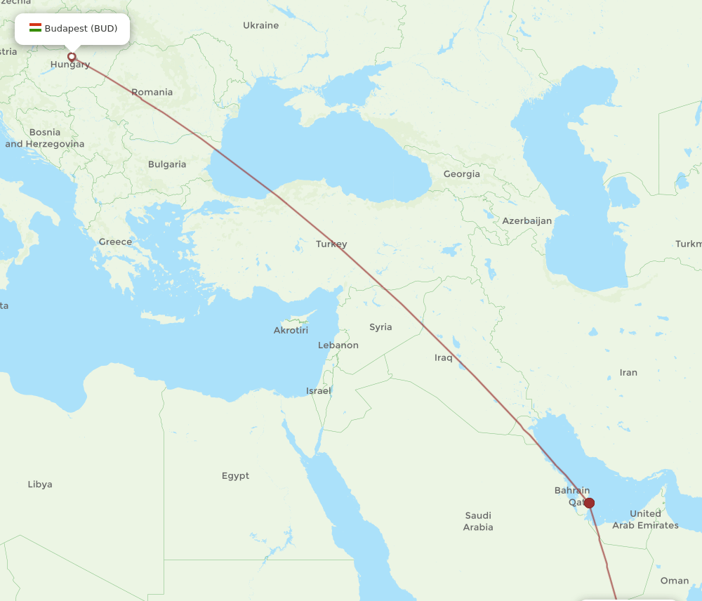 SLL-BUD flight routes