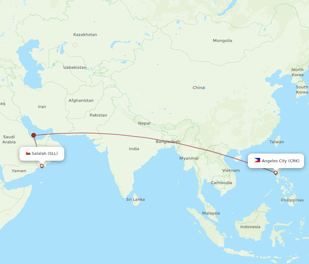 SLL-CRK flight routes