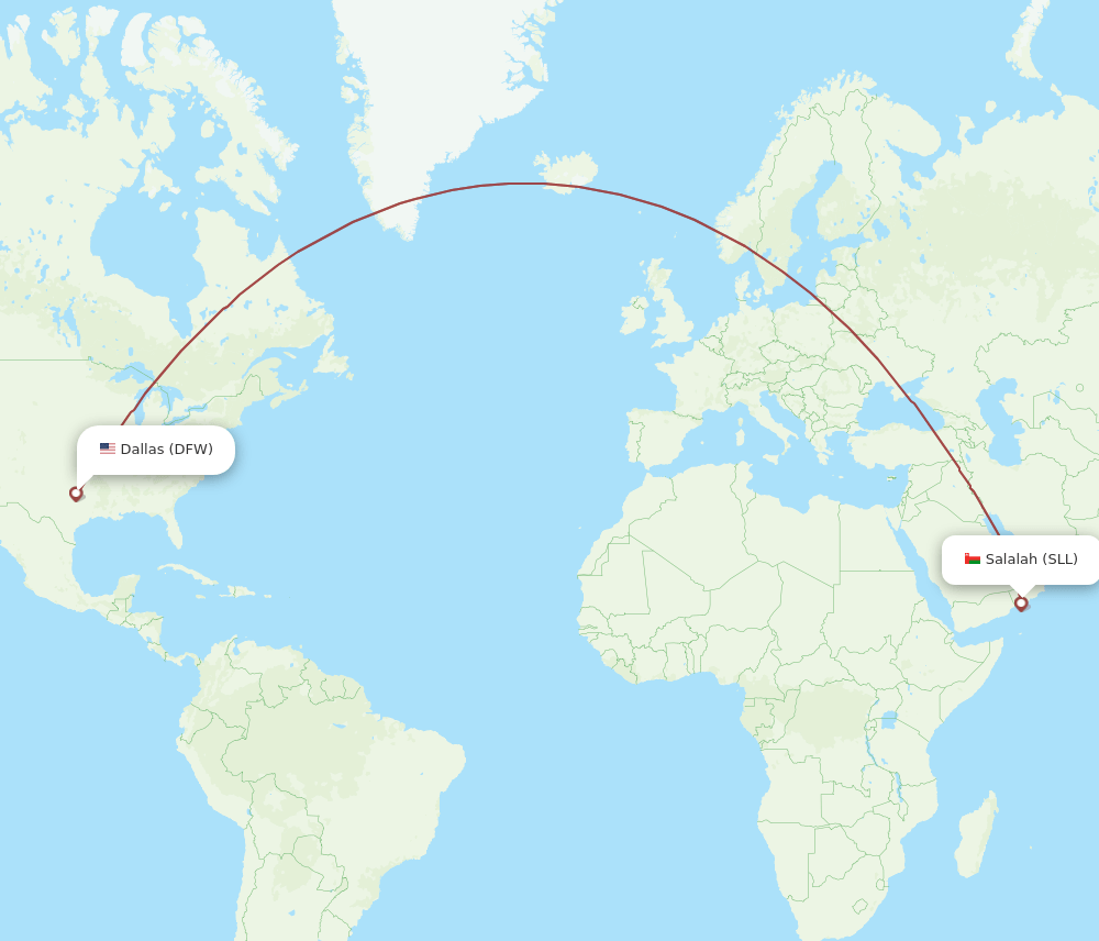 SLL-DFW flight routes
