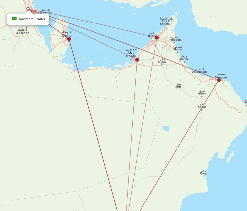 SLL-DMM flight routes