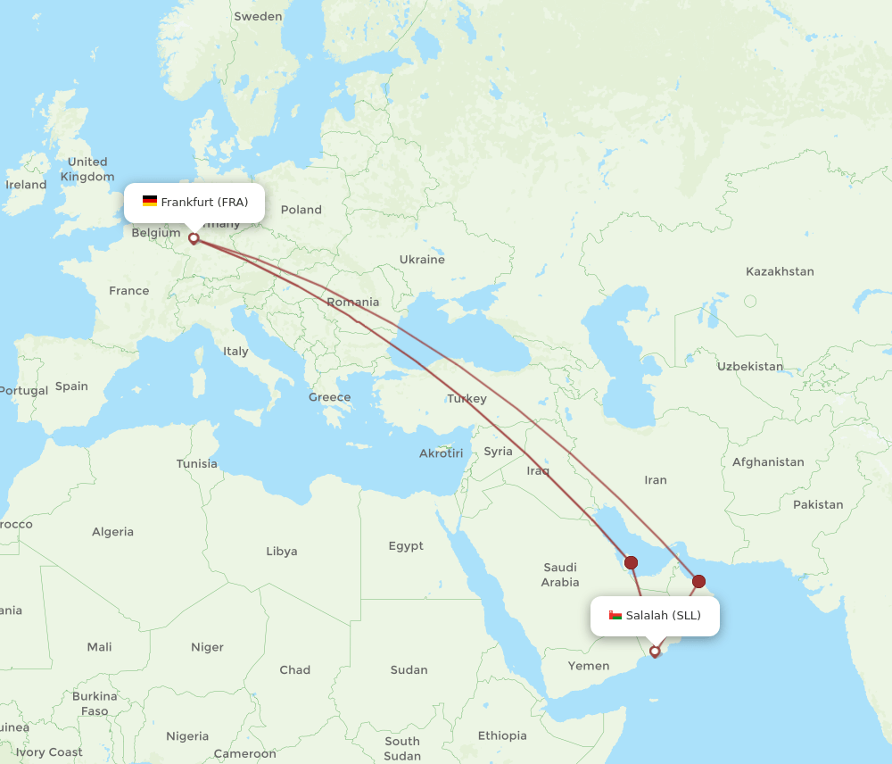 SLL-FRA flight routes