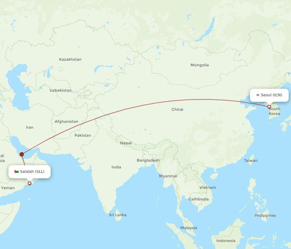 SLL-ICN flight routes
