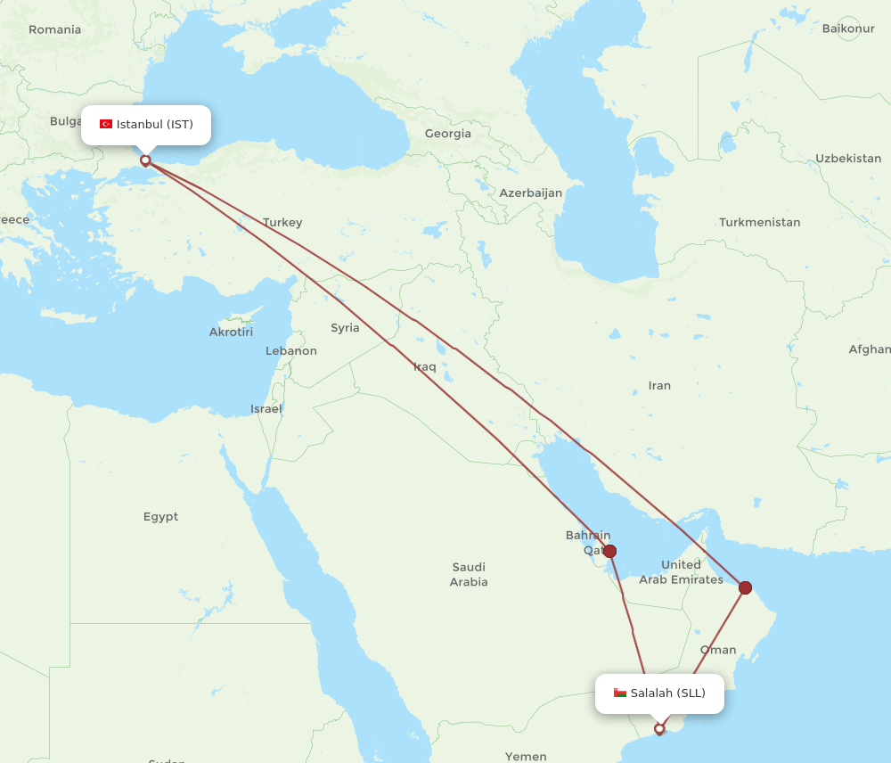 SLL-IST flight routes