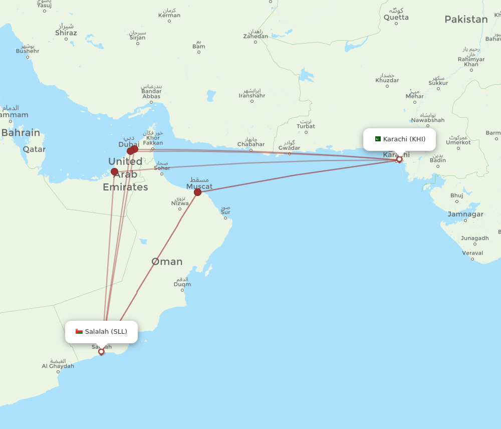 SLL-KHI flight routes