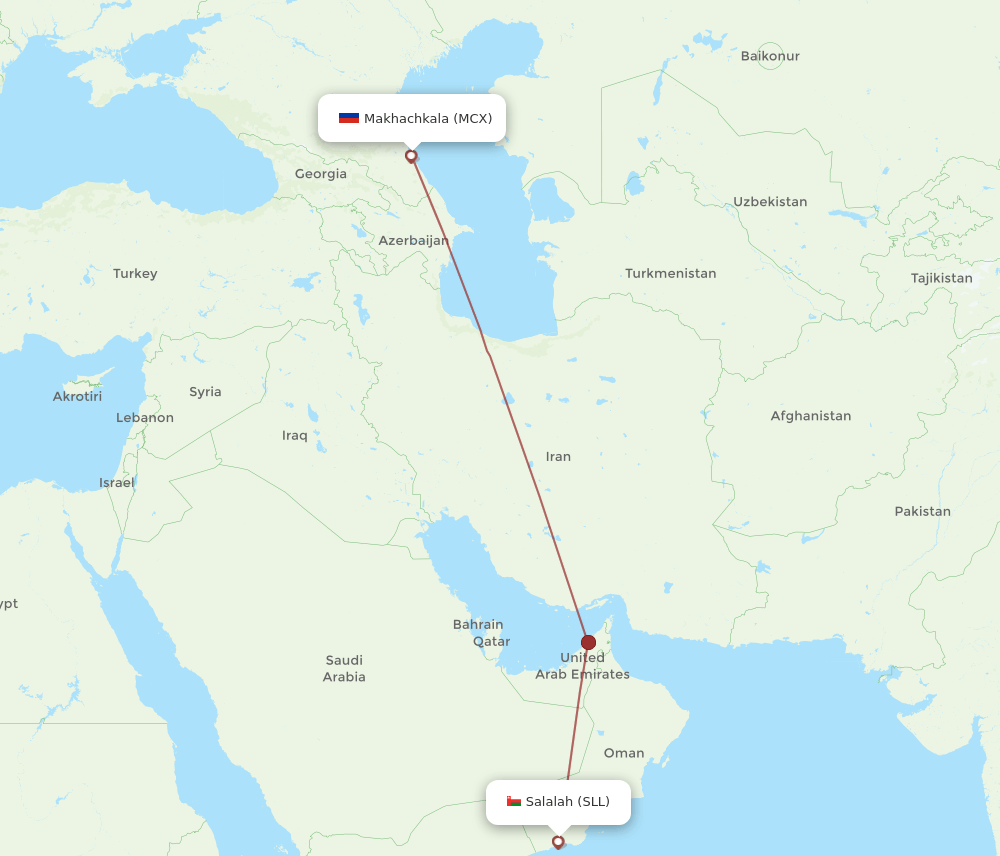 SLL-MCX flight routes