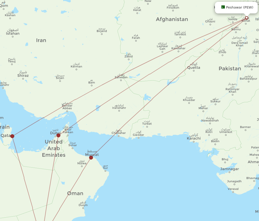 SLL-PEW flight routes