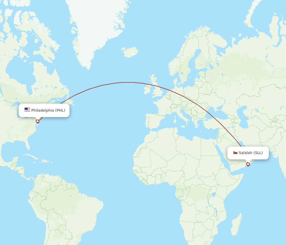SLL-PHL flight routes