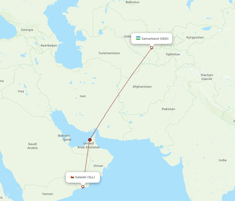 SLL-SKD flight routes