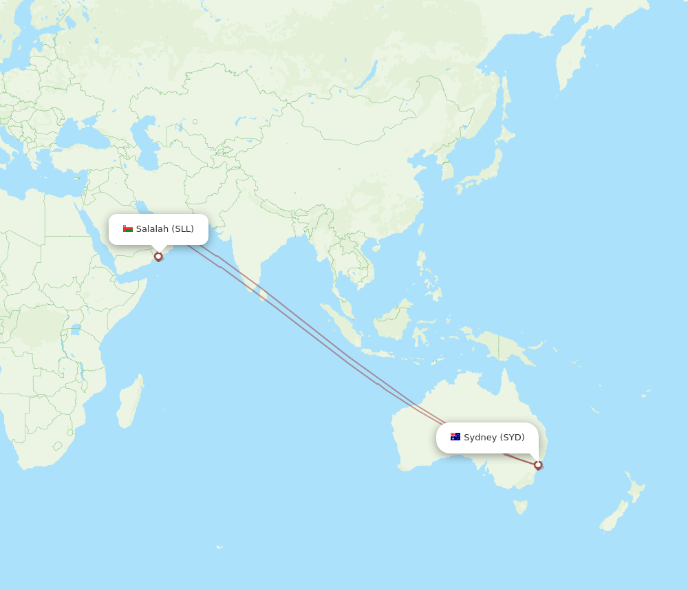 SLL-SYD flight routes