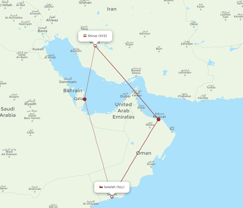 SLL-SYZ flight routes