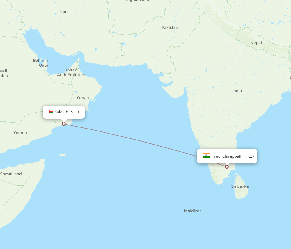 SLL-TRZ flight routes