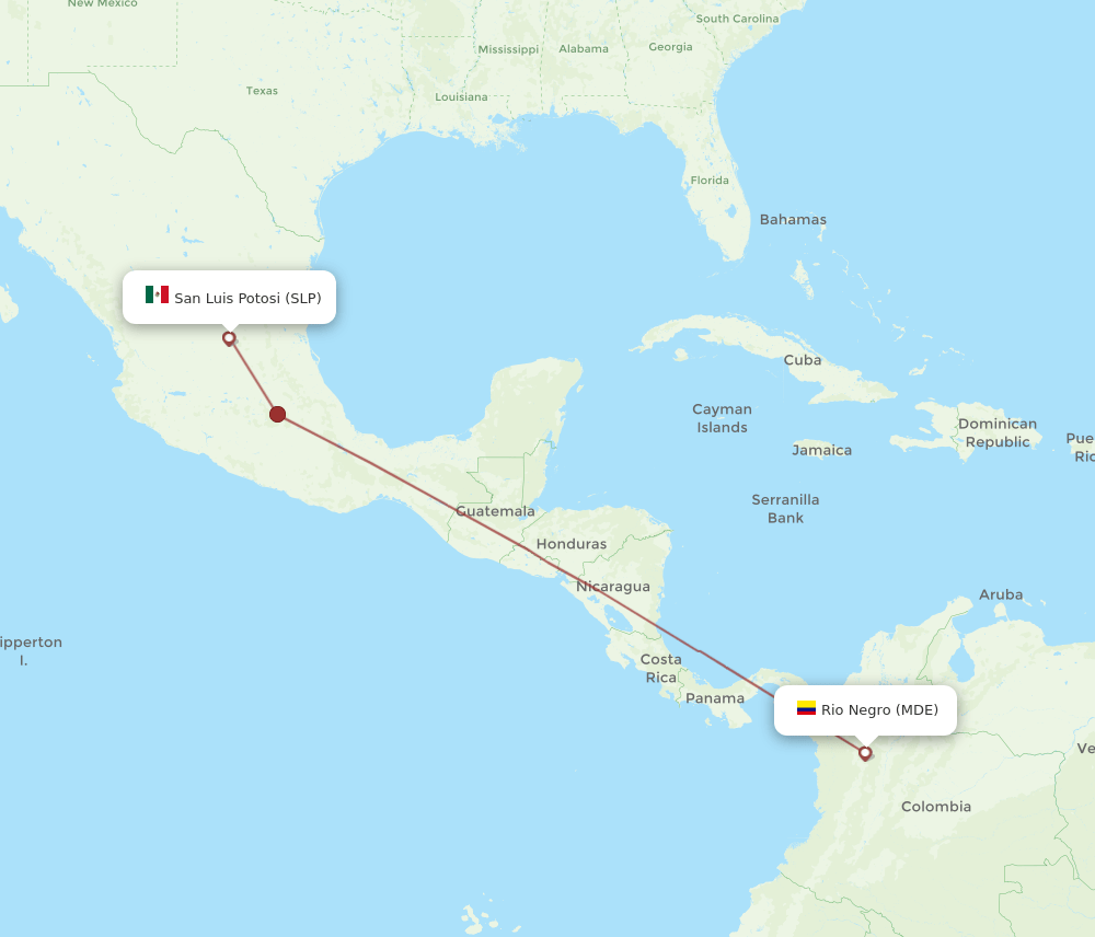 SLP-MDE flight routes
