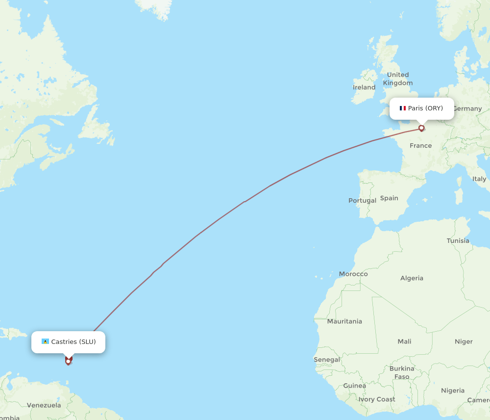 SLU-ORY flight routes