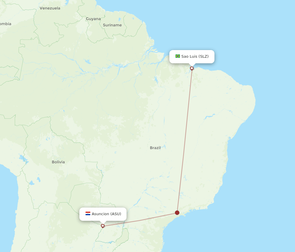 SLZ-ASU flight routes