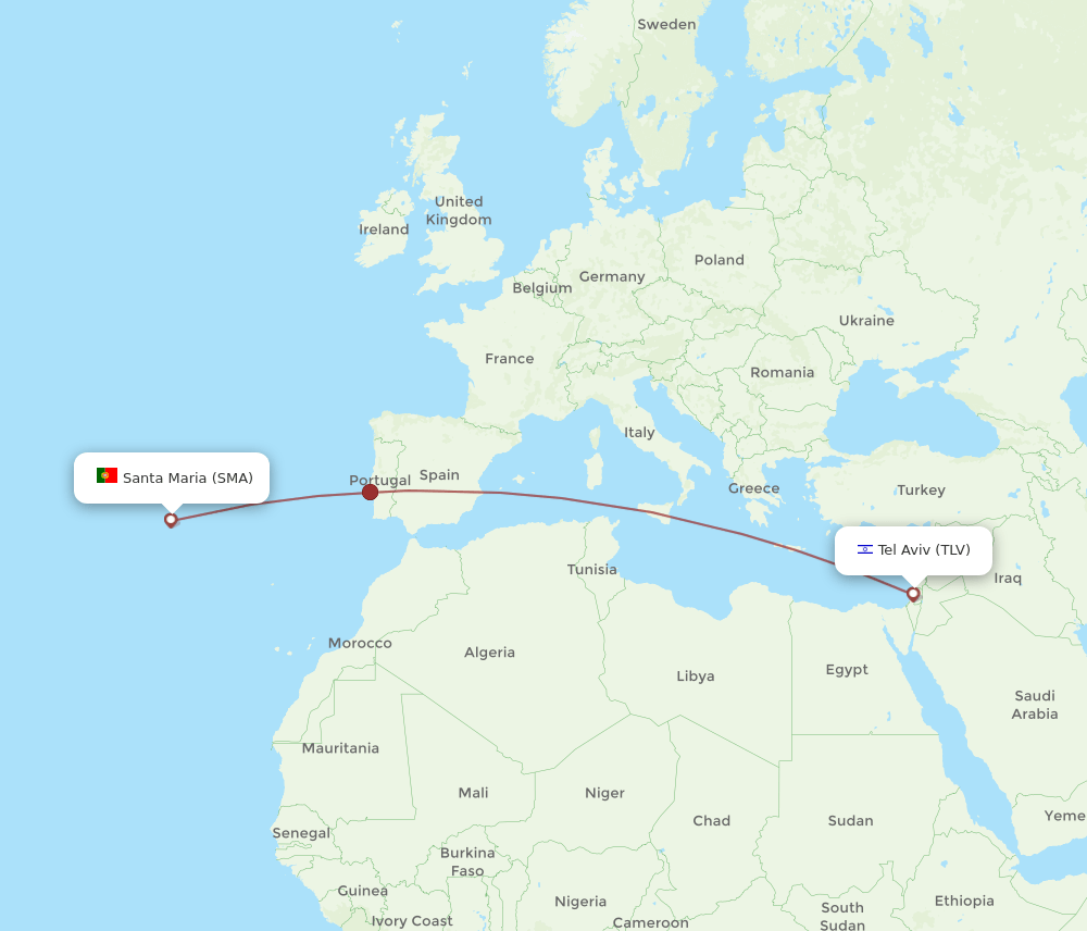 SMA-TLV flight routes