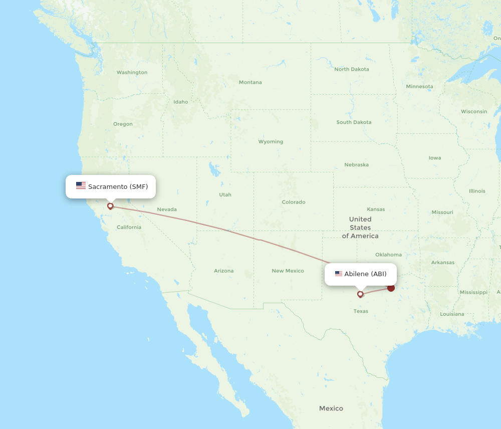 SMF-ABI flight routes