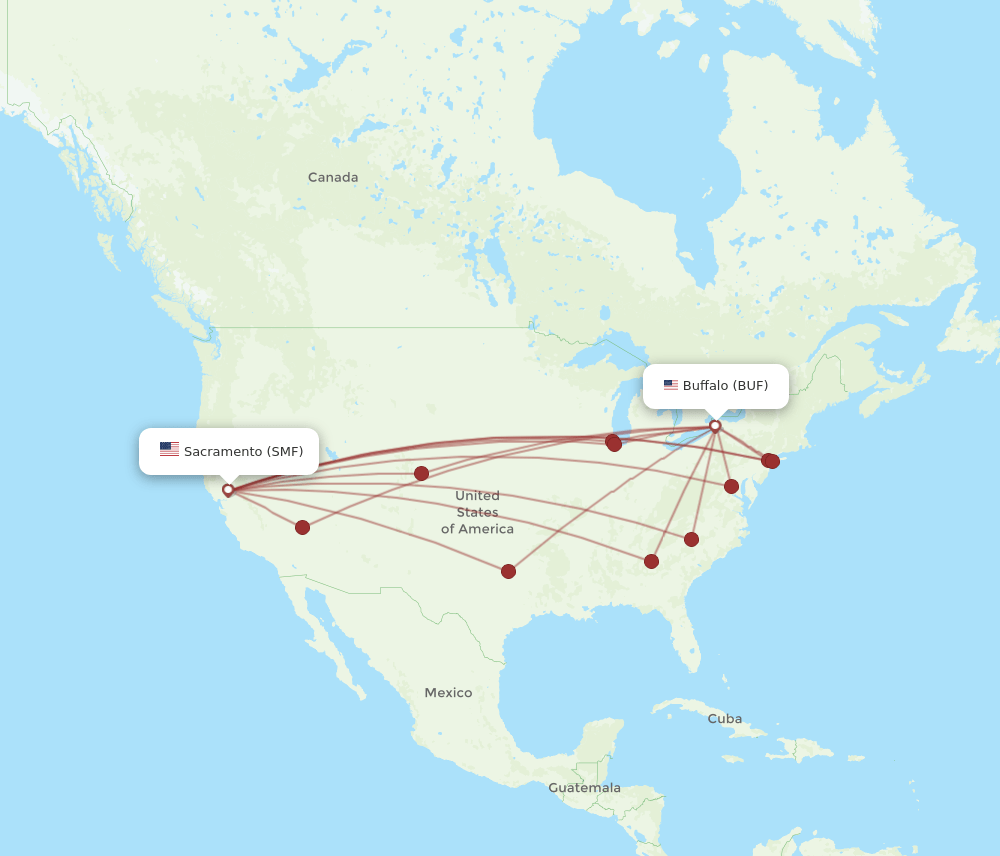 SMF-BUF flight routes