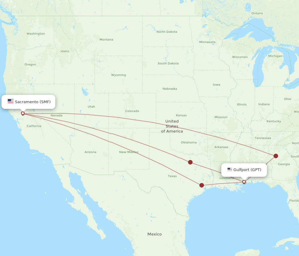 SMF-GPT flight routes