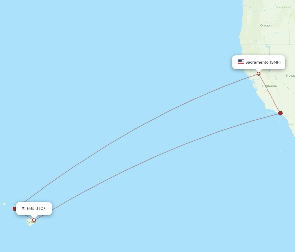 SMF-ITO flight routes