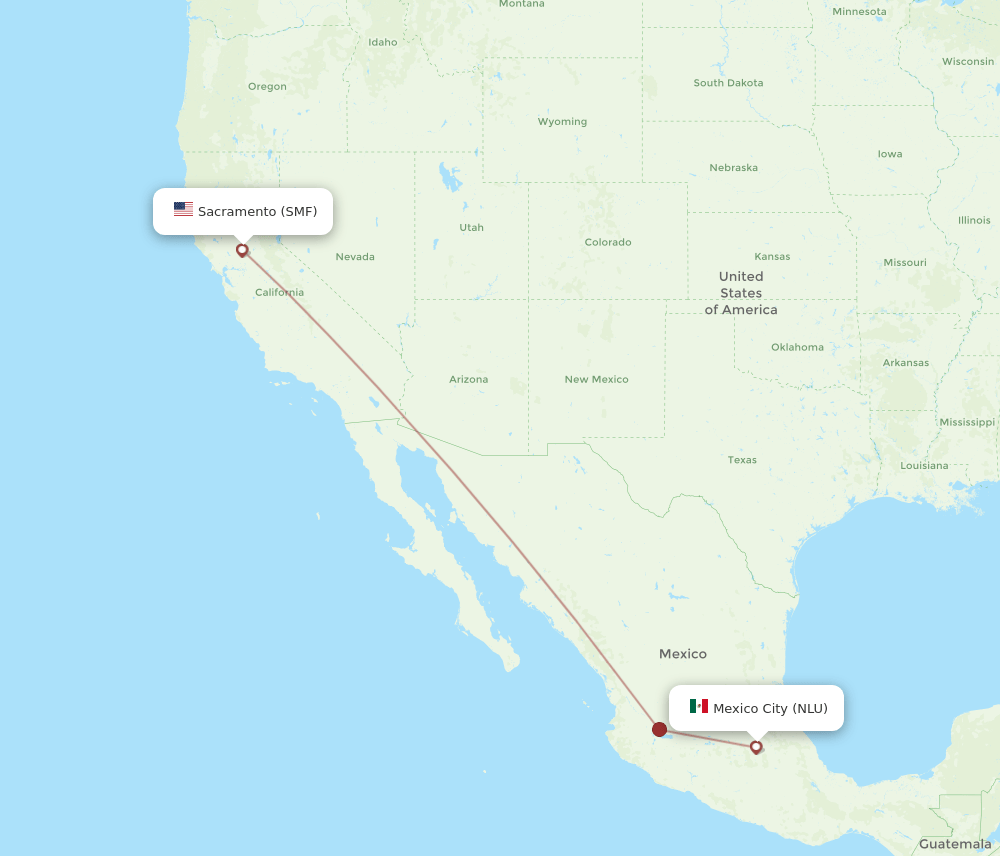 SMF-NLU flight routes